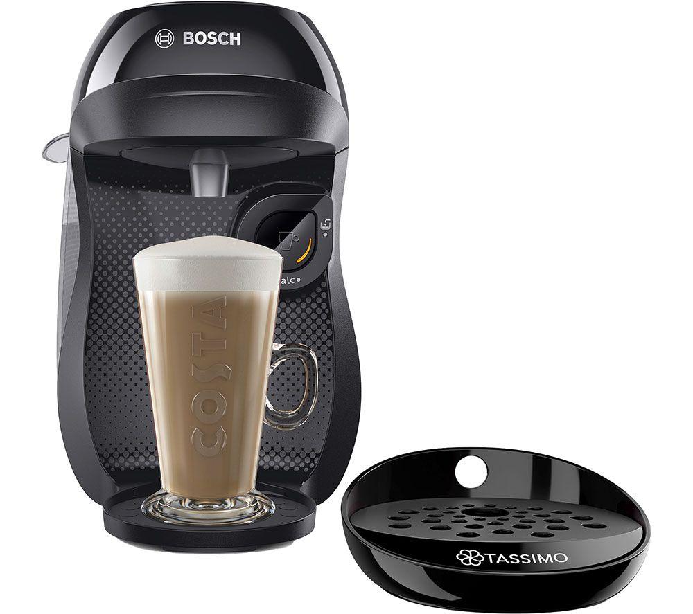 Buy TASSIMO by Bosch Happy TAS1002GB7 Coffee Machine with Kenco Cadbury drink starter bundle Black Currys