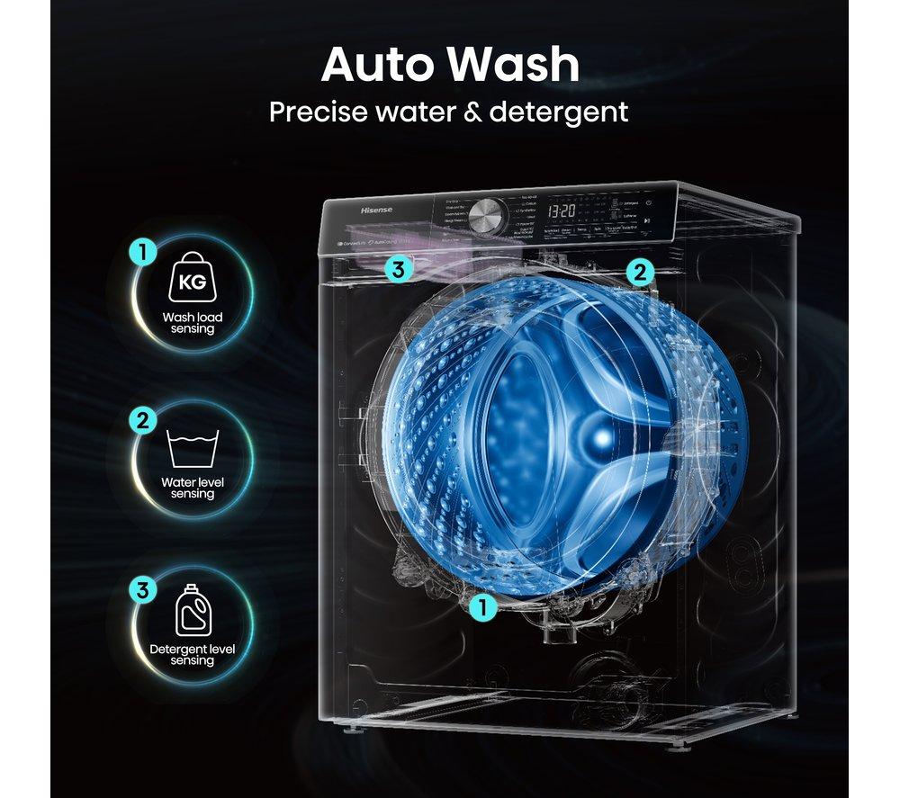 HISENSE 5S Series Auto Dosing WF5S1045BW WiFi-enabled 10.5 kg 1400 Spin Washing Machine - White image number 7 of 16