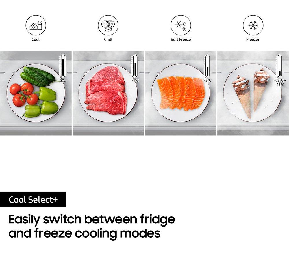 SAMSUNG Bespoke SpaceMax RB38C7B6BB1/EU Smart 70/30 Fridge Freezer - Black image number 11 of 11