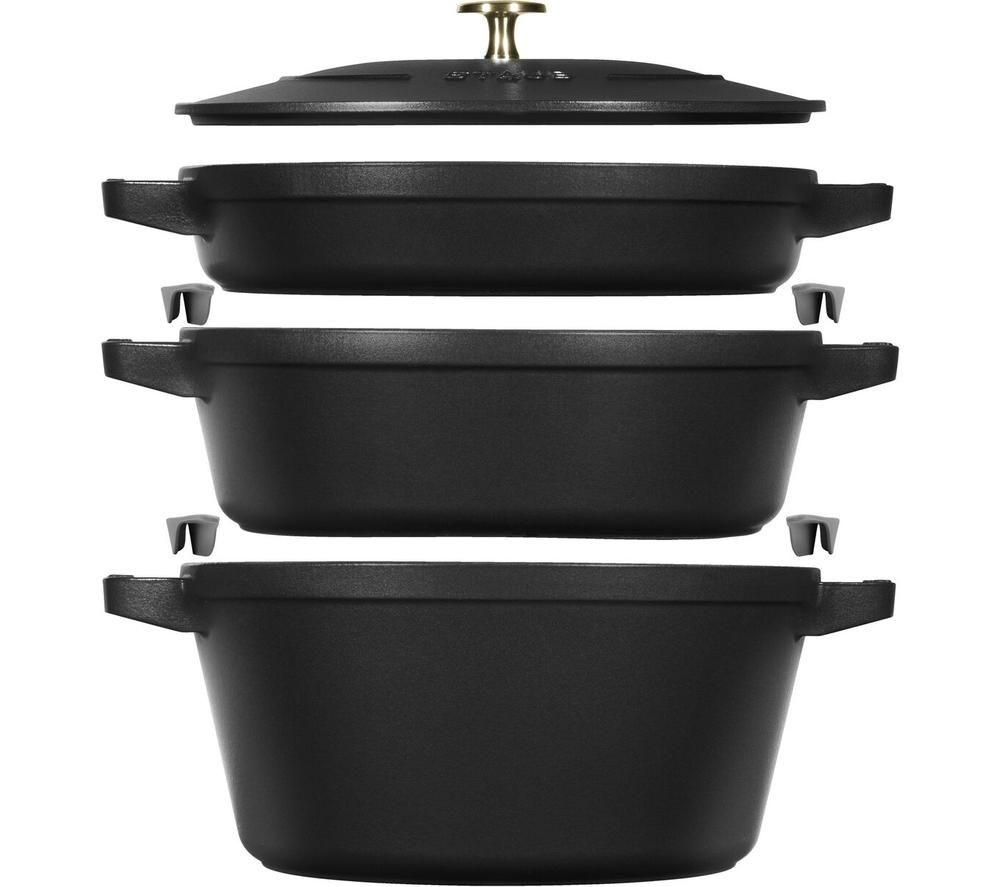 Staub 40508-386-0 3-Piece Cookware Set - Black