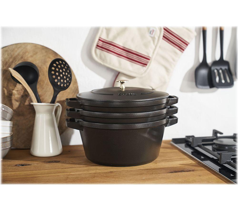 STAUB 40508-386-0 3-piece Cookware Set - Black image number 7 of 9