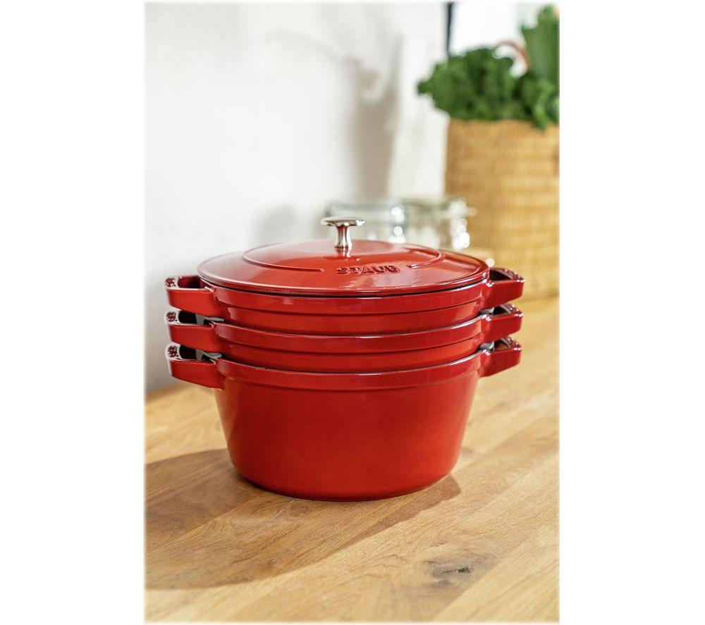 STAUB 40508-386-0 3-piece Cookware Set - Cherry image number 6 of 8