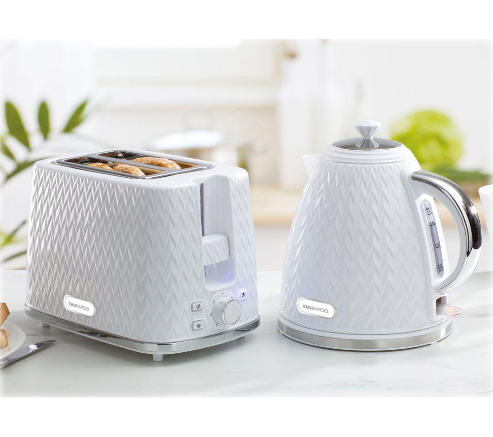 DAEWOO Argyle SDA1830GE Jug Kettle & Two-Slice Toaster Bundle - White image number 8 of 8