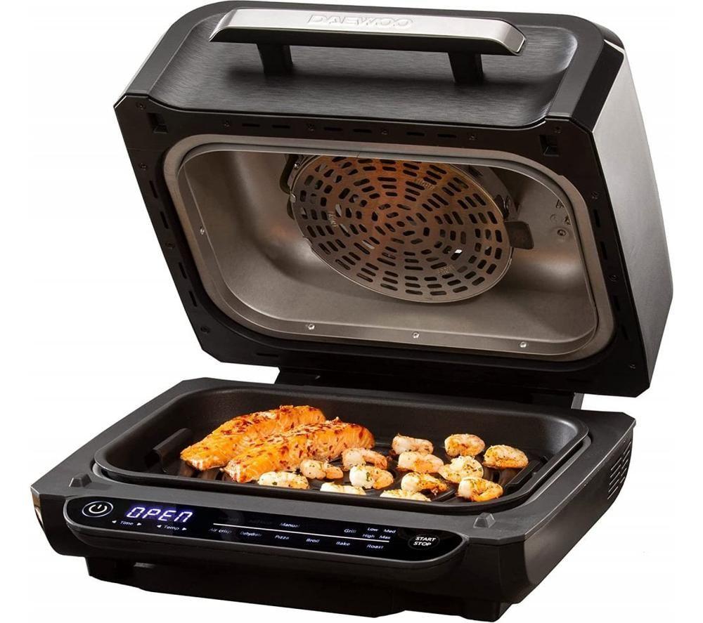 DAEWOO SDA2479GE 8-in-1 Grill and Air Fryer - Black image number 3 of 7