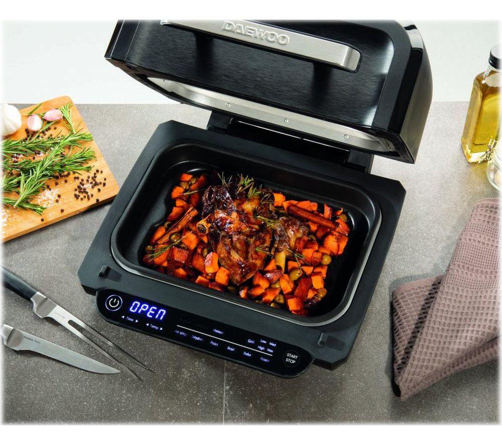 DAEWOO SDA2479GE 8-in-1 Grill and Air Fryer - Black image number 5 of 7