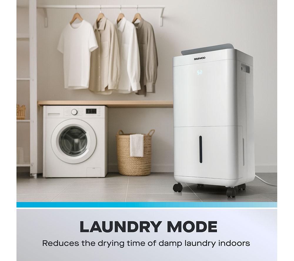 DAEWOO COL1671GE 16L Dehumidifier / Air Purifier - White image number 3 of 8