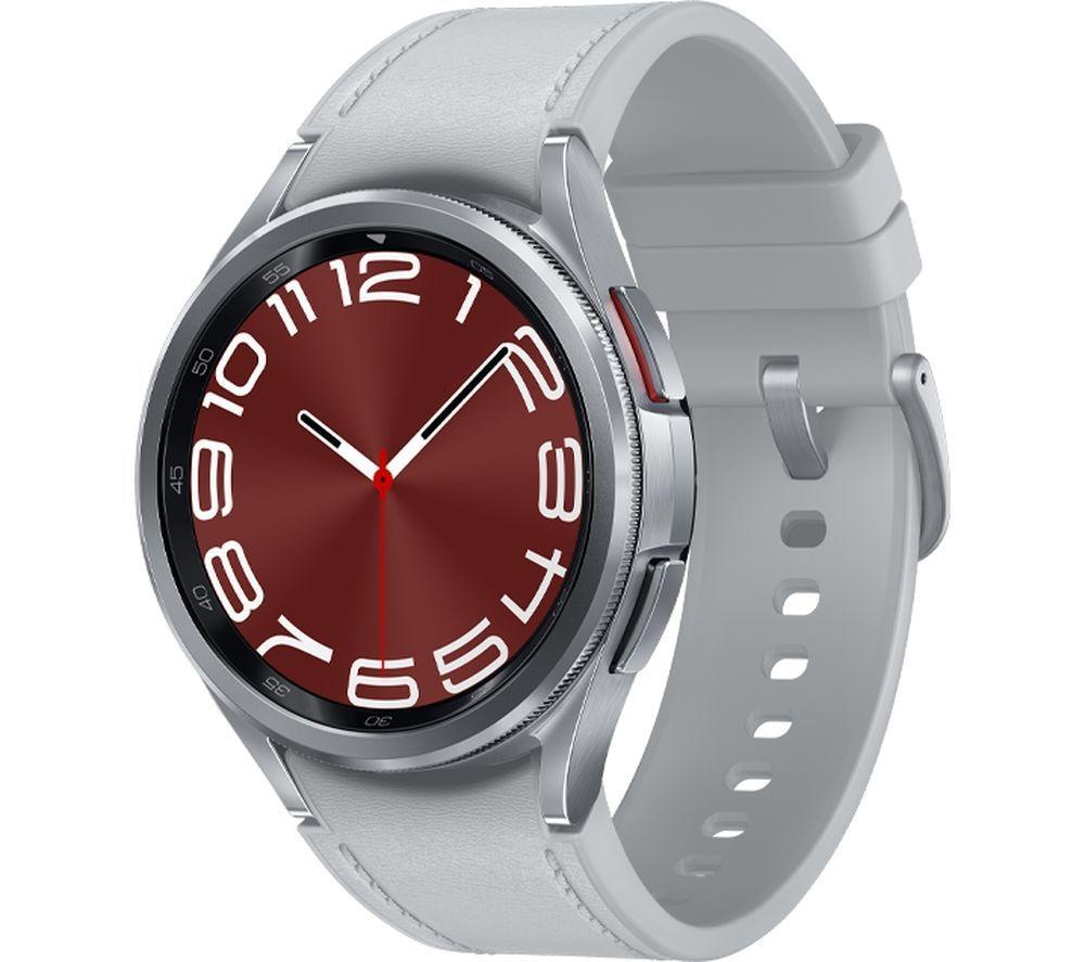 SAMSUNG Galaxy Watch6 Classic 5G (Silver, 43 mm) & Additional Fabric Band (Lavender, S/M) Bundle - image 2