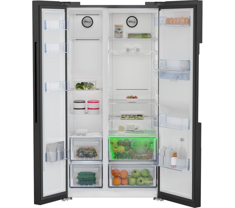 BEKO Pro ASD2442VPZ American Style Fridge Freezer - Black image number 8 of 14