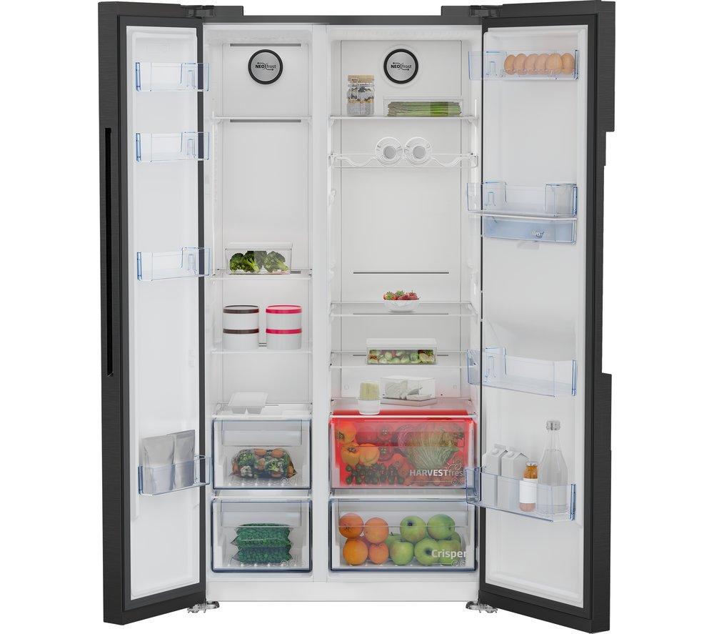 BEKO Pro ASD2442VPZ American Style Fridge Freezer - Black image number 9 of 14