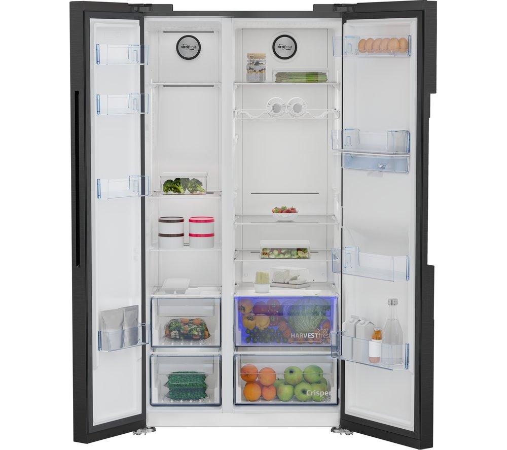BEKO Pro ASD2442VPZ American Style Fridge Freezer - Black image number 10 of 14