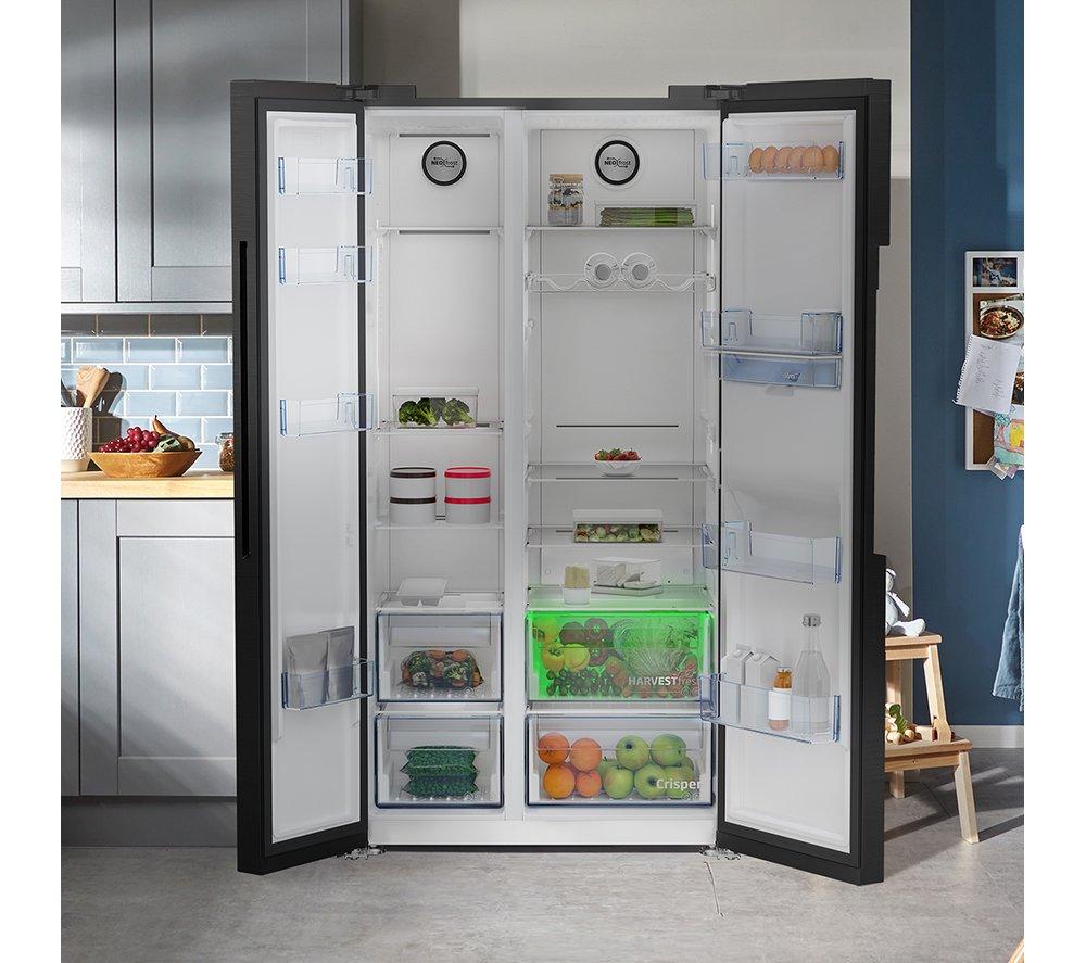 BEKO Pro ASD2442VPZ American Style Fridge Freezer - Black image number 12 of 14