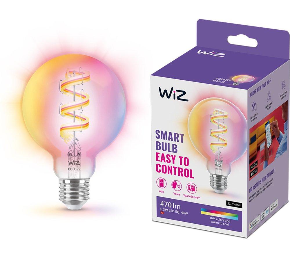 WIZ Colour Filament Smart LED Light Bulb - E27, G95