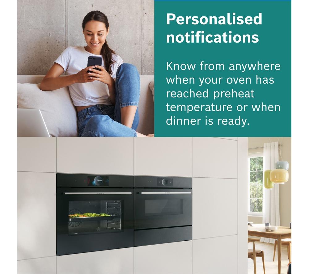BOSCH Series 8 HBG7784B1 Electric Pyrolytic Smart Oven - Black image number 6 of 15