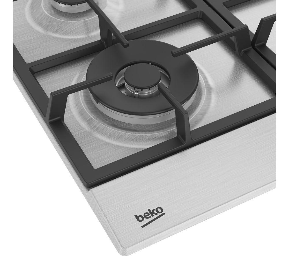 BEKO Pro HIAW64225SX 58 cm Gas Hob - Stainless Steel image number 2 of 4