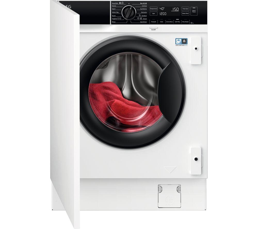 AEG 7000 Series ProSteam LF7C8636BI Integrated 8 kg 1600 Spin Washing Machine