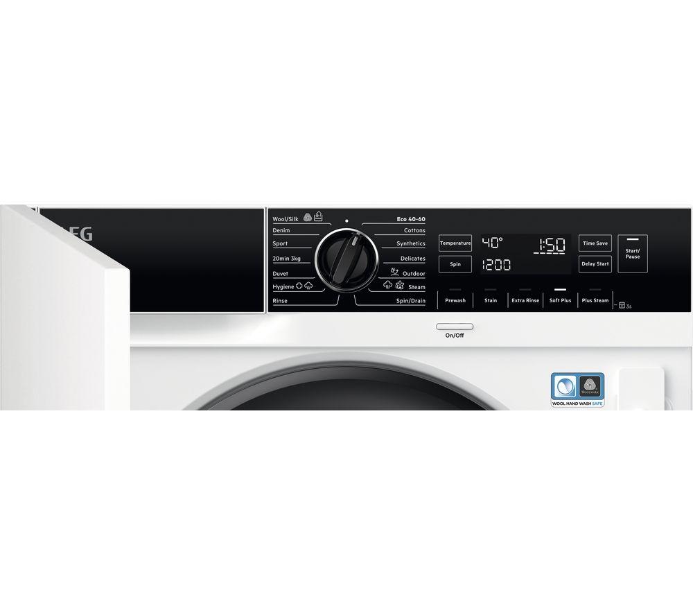 AEG 7000 Series ProSteam LF7C8636BI Integrated 8 kg 1600 Spin Washing Machine image number 2 of 6