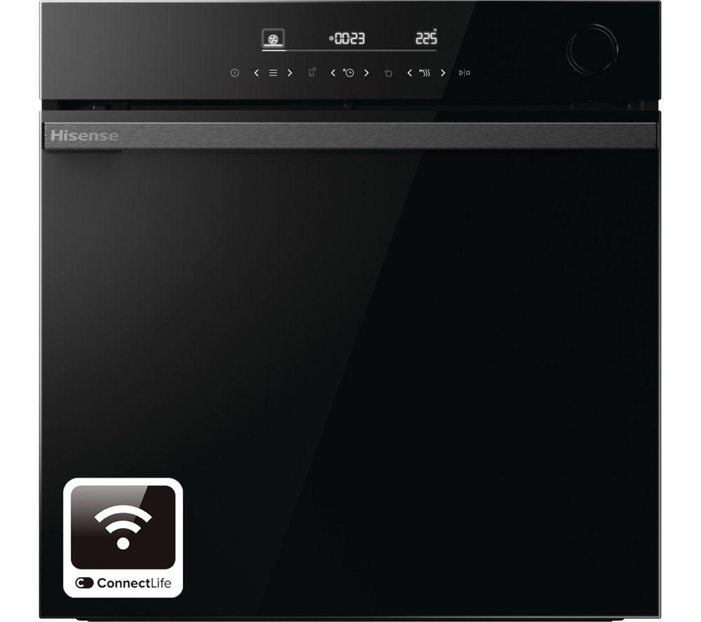 HISENSE Hi6 BlackLine BSA66346ADBGUK Electric Pyrolytic Steam Smart Oven - Black, Black