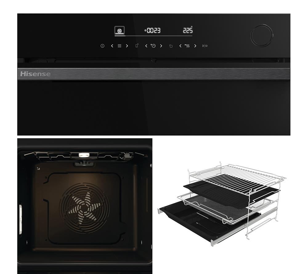 HISENSE Hi6 BlackLine AirFry BSA66346PDBGUK Electric Pyrolytic Steam Smart Oven - Jet Black image number 15 of 20