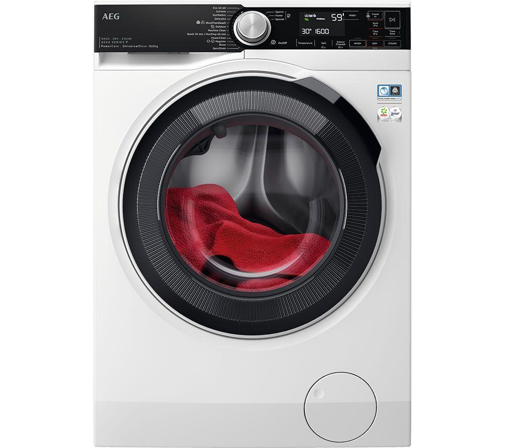 Image of AEG 8000 Series LWR8516O5UD WiFi-enabled 10 kg Washer Dryer - White, White