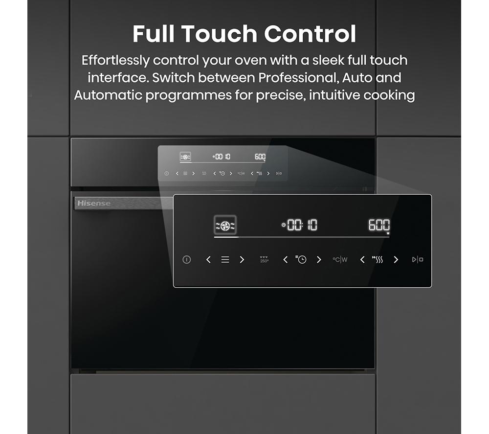 HISENSE Hi6 BlackLine AirFry BIM45342ADBGUK Compact Electric Oven with Microwave - Jet Black image number 3 of 19