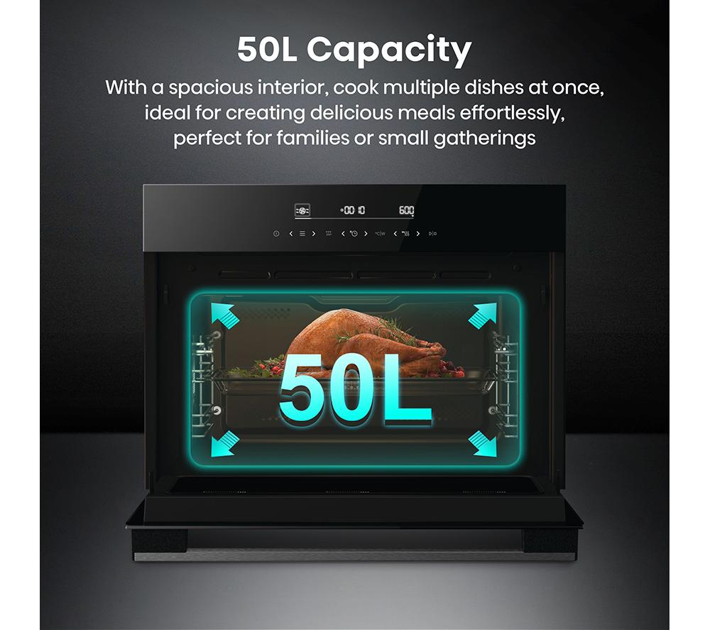 HISENSE Hi6 BlackLine AirFry BIM45342ADBGUK Compact Electric Oven with Microwave - Jet Black image number 10 of 19