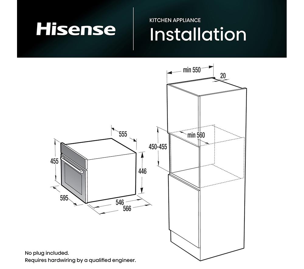 HISENSE Hi6 BlackLine AirFry BIM45342ADBGUK Compact Electric Oven with Microwave - Jet Black image number 17 of 19