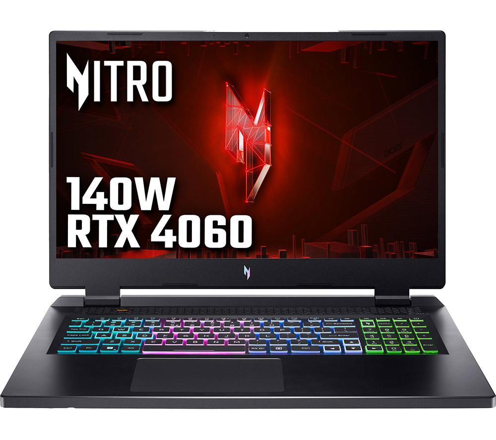 ACER Nitro 17 17.3" Gaming Laptop - Intel®Core i7, RTX 4060, 1 TB SSD, Black