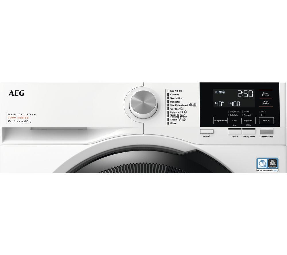 AEG 7000 Series LWR7185M4B 8 kg Washer Dryer - White image number 2 of 11