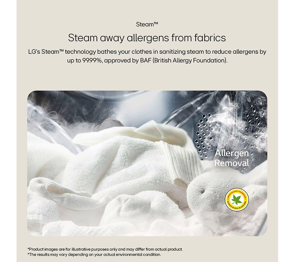 LG Y500 Series AI Direct Drive F4Y513WWLN1 13 kg 1400 Spin Washing Machine - White image number 6 of 30