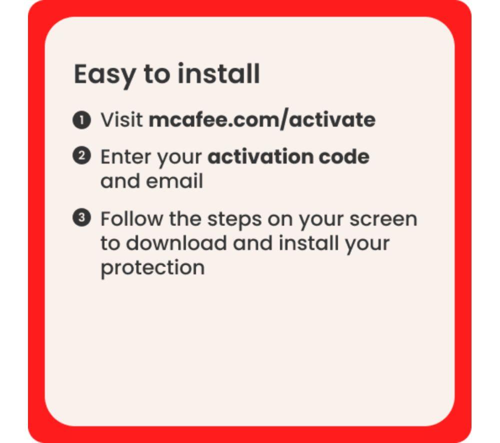 MCAFEE Internet Security - 1 year for 3 devices image number 2 of 5