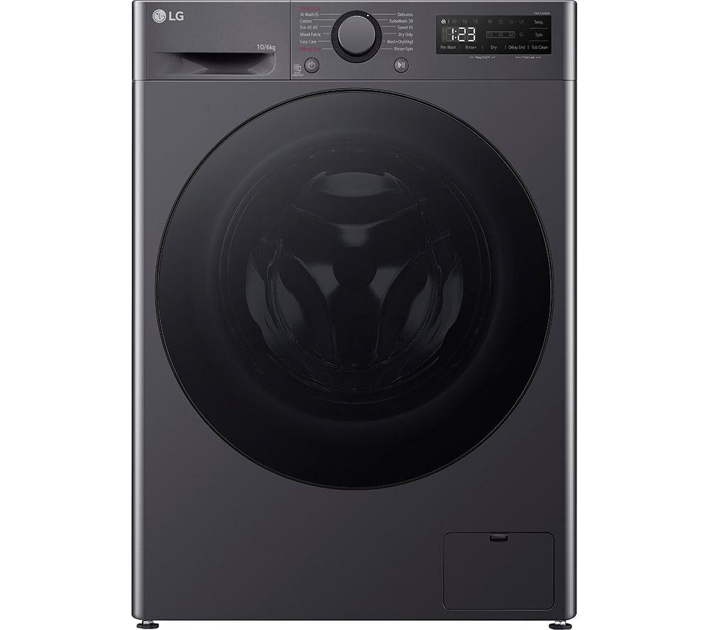 LG TurboWash360 with AI FWY706GBTN1 10 kg Washer Dryer - Grey, Silver/Grey