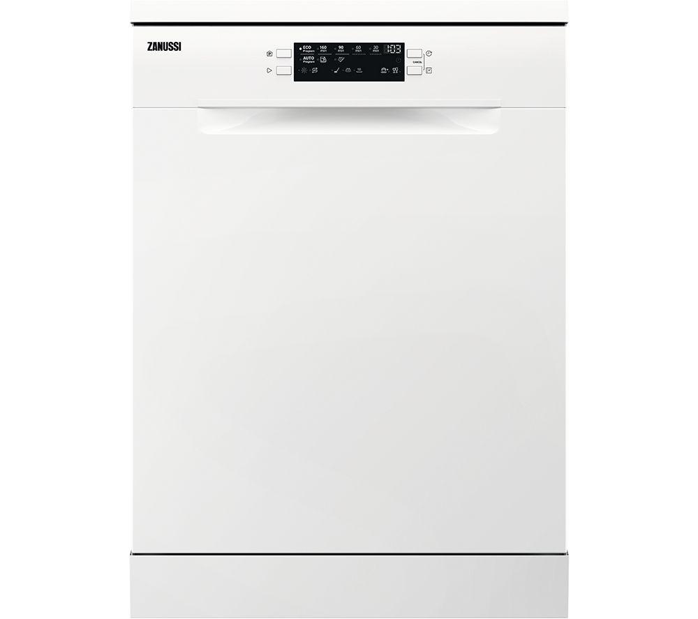 ZANUSSI AirDry ZDFN352W1 Full-size Dishwasher – White, White