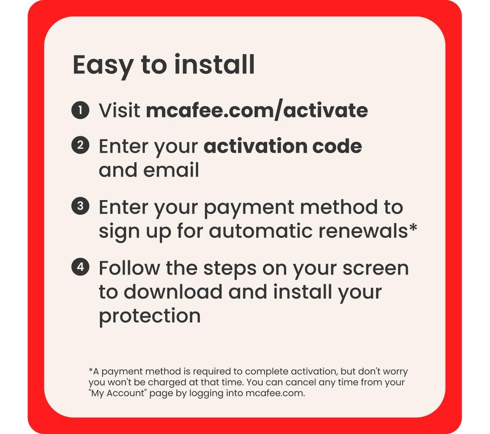 MCAFEE Total Protection - 1 year (automatic renewal) for 1 device image number 2 of 5
