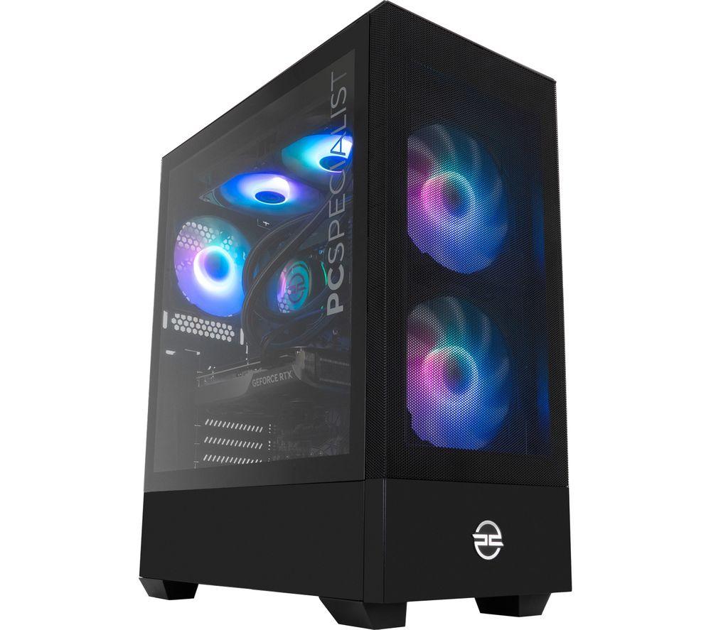 PCSPECIALIST Flux 300 Gaming PC - AMD Ryzen 7, RTX 4060 Ti, 1 TB SSD, Black