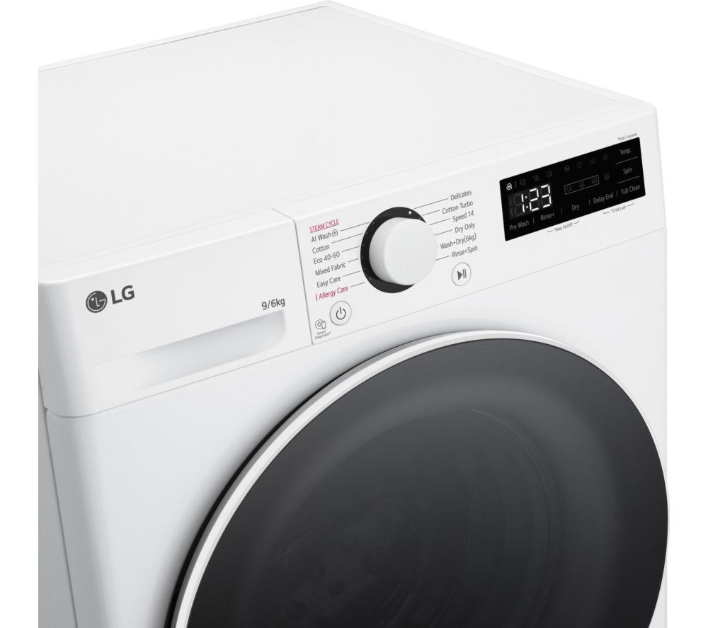 LG Series 4 AI Direct Drive FWY696WWLN1 9 kg Washer Dryer - White image number 9 of 16