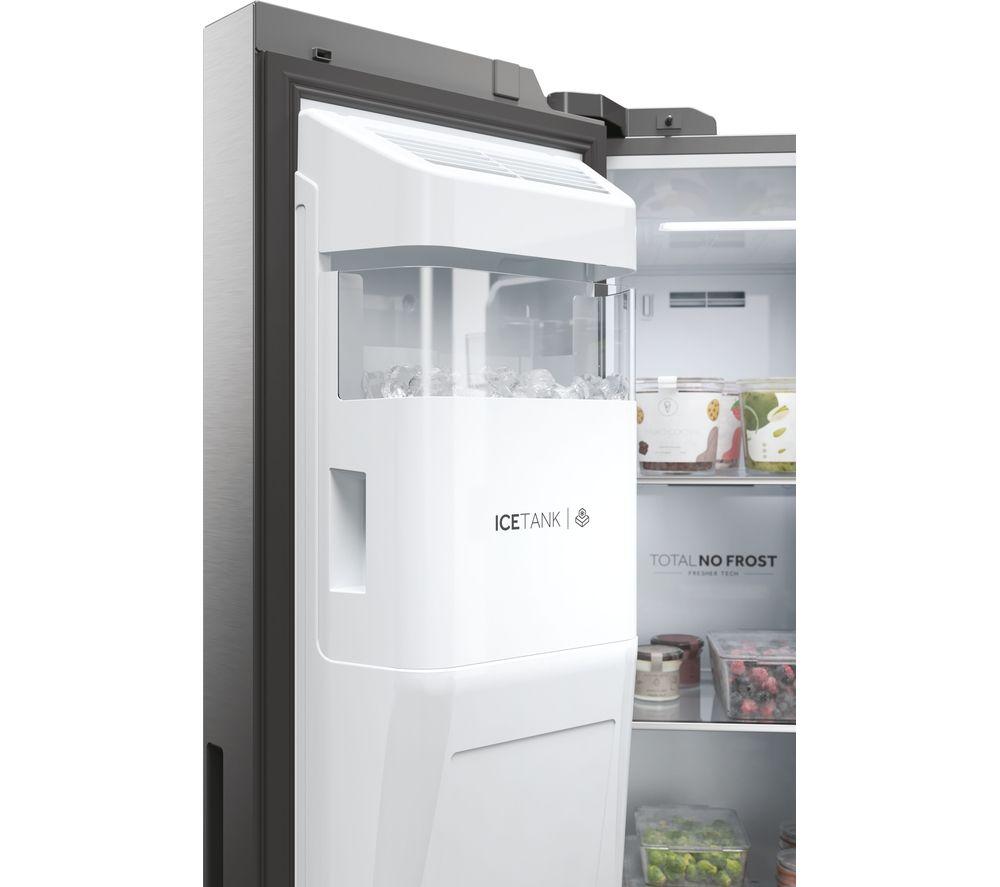 HAIER HSW79F18CIMM American-Style Smart Fridge Freezer - Platinum Inox image number 4 of 19