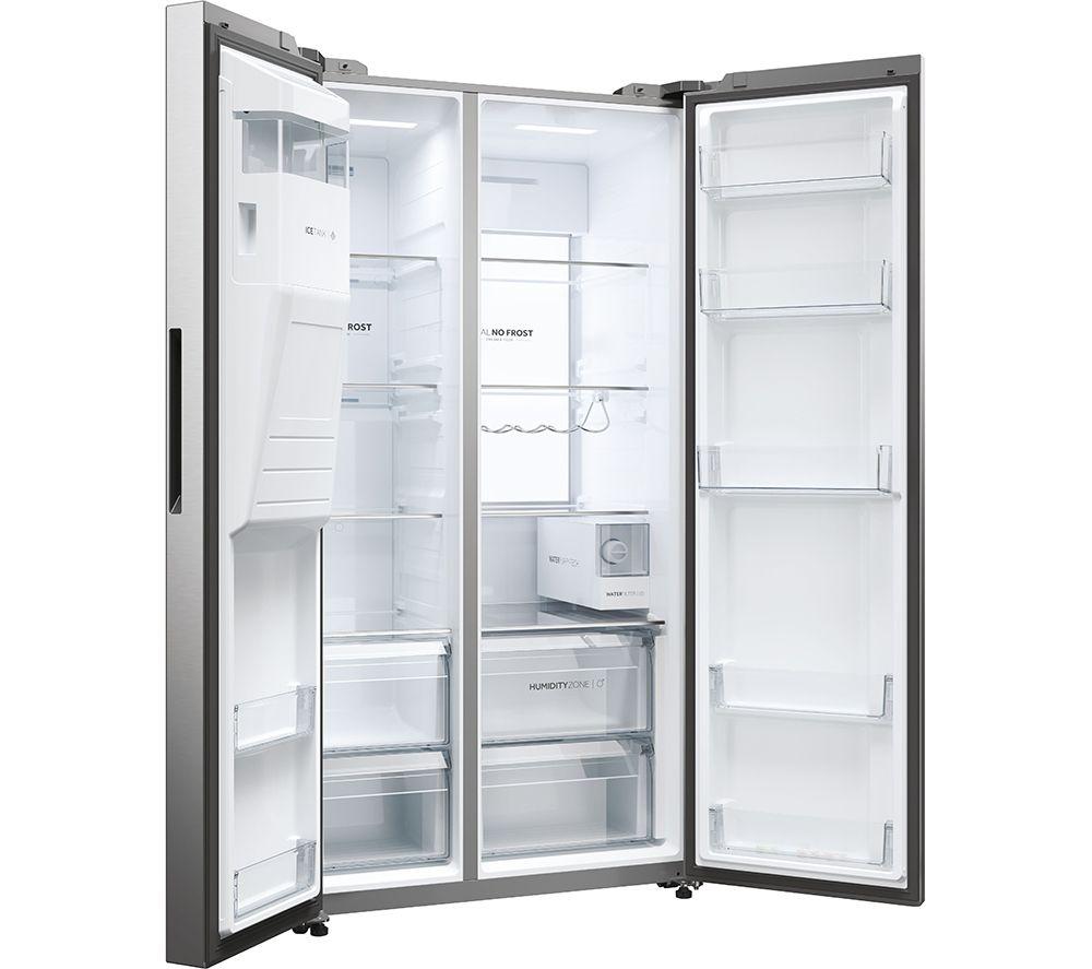 HAIER HSW79F18CIMM American-Style Smart Fridge Freezer - Platinum Inox image number 5 of 19