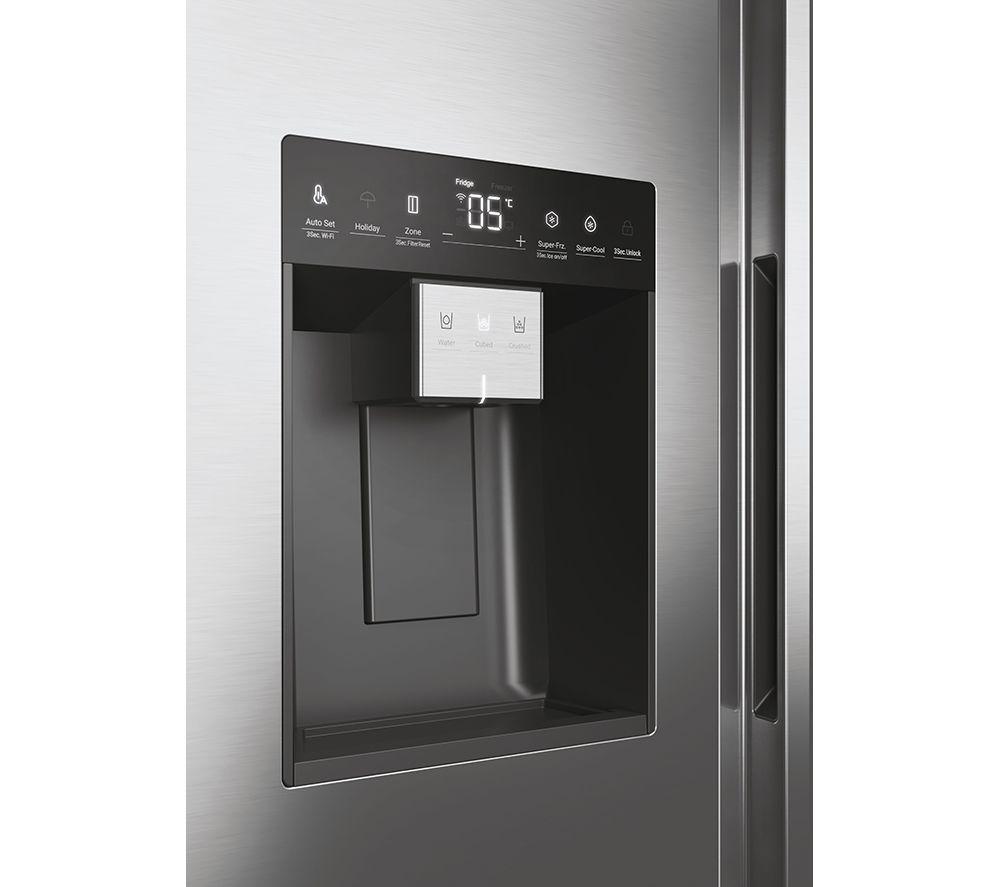 HAIER HSW79F18CIMM American-Style Smart Fridge Freezer - Platinum Inox image number 13 of 19