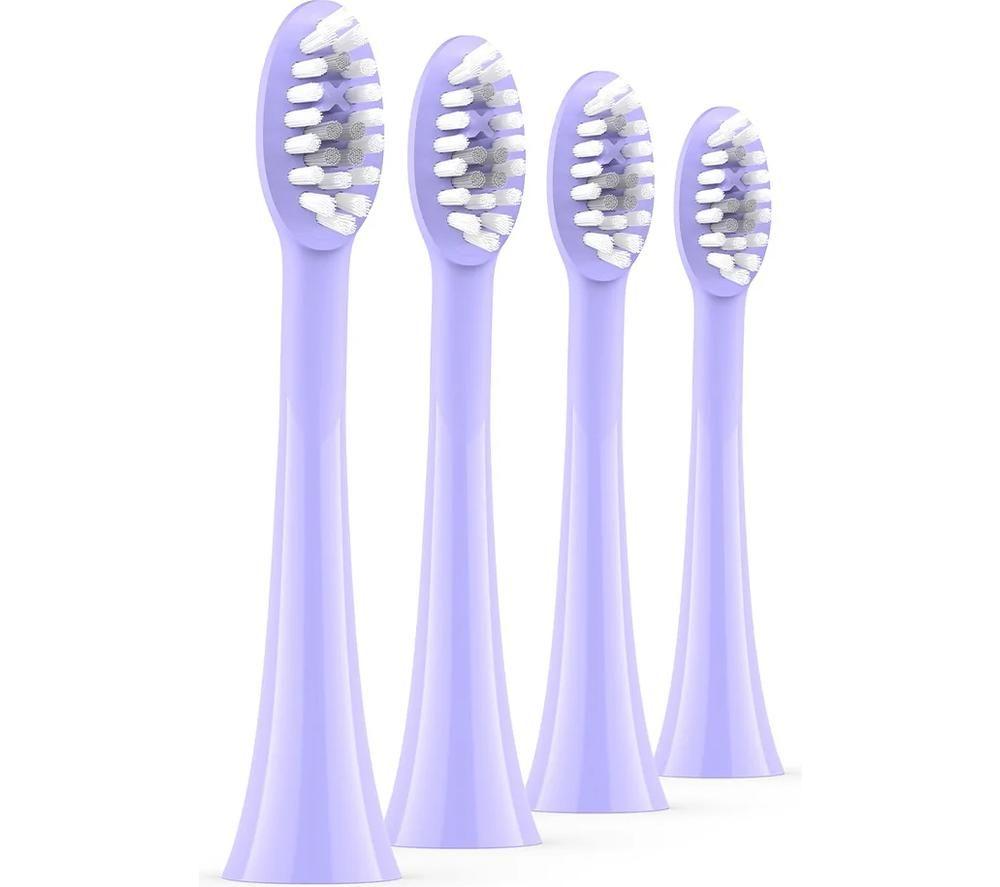 ORDOLIFE Sonic Replacement Toothbrush Head - Pack of 4, Pearl Violet, Purple