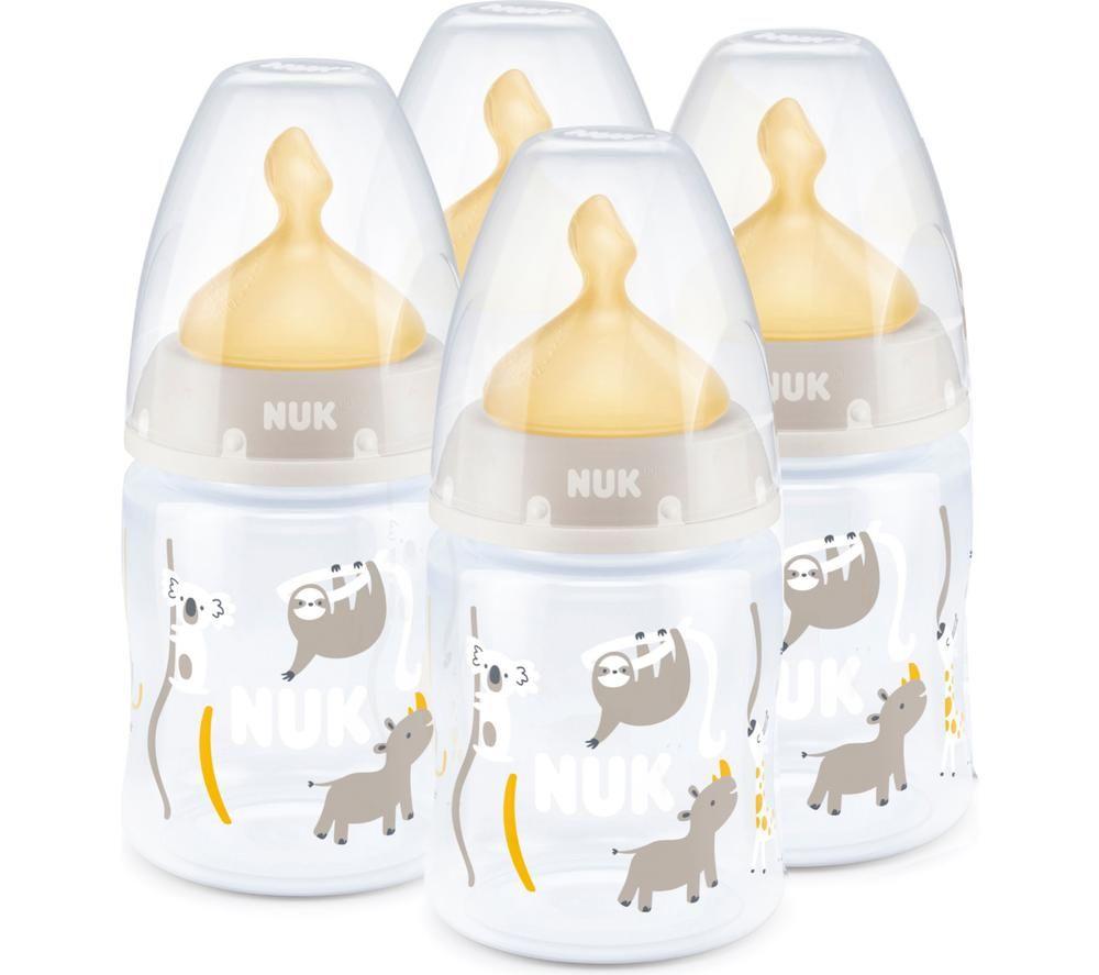 NUK First Choice NK10743987 Baby Bottles - 4 Pack, White & Gold