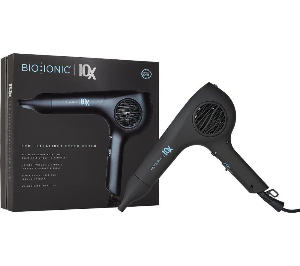 BIO IONIC 10X PRO Hair Dryer - Black, Black