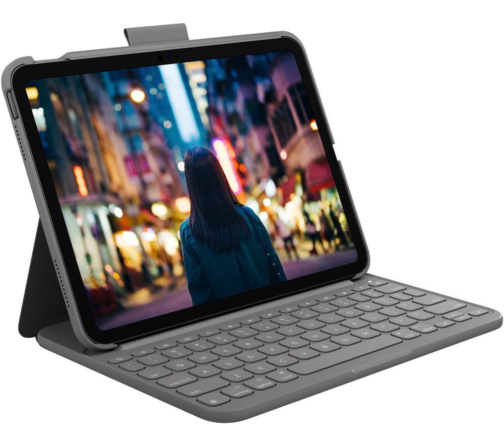 LOGITECH iPad Slim 10.9" Keyboard Folio & Crayon (2nd Gen) Digital Pencil for iPad Bundle image number 2 of 11