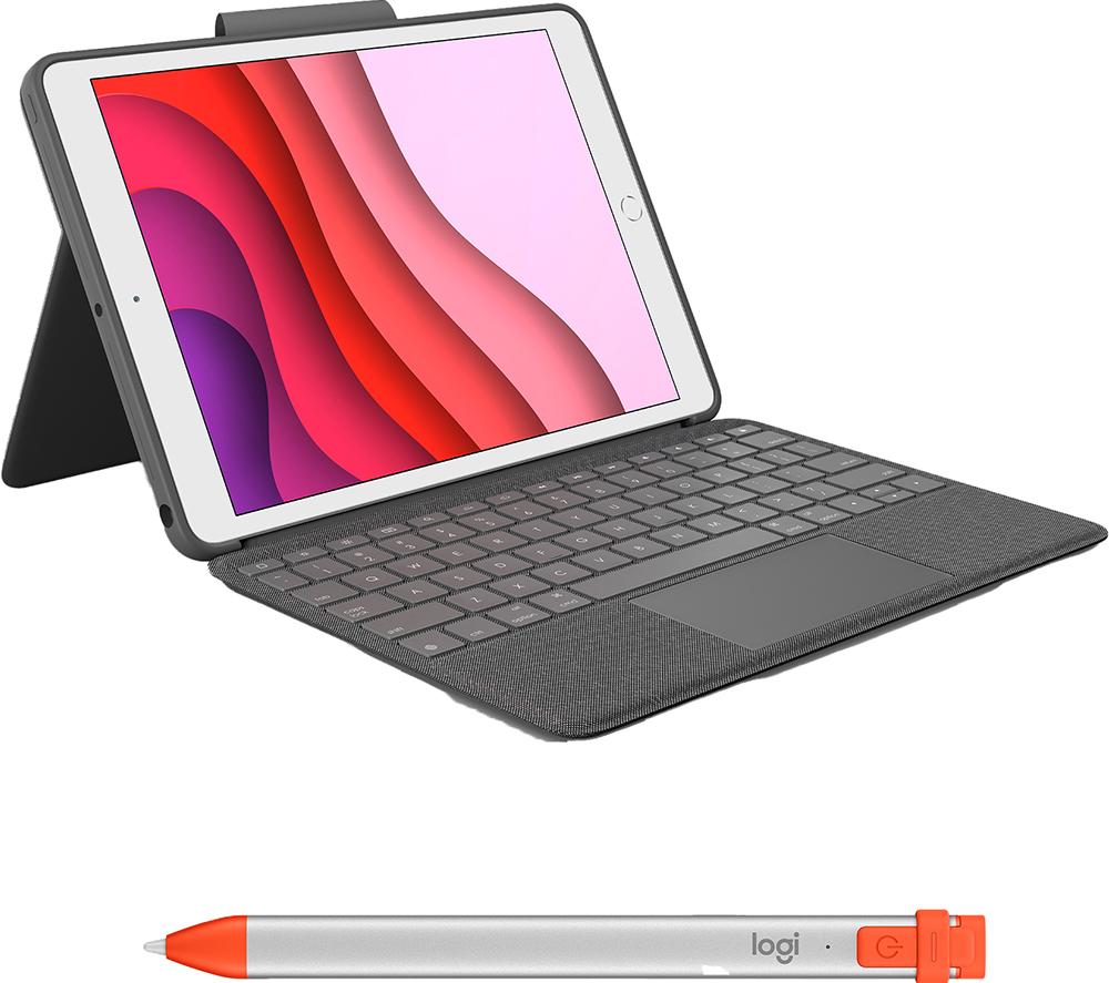 Logitech Combo Touch iPad 10.2" Keyboard Folio Case & Crayon Digital Pencil for iPad Bundle review