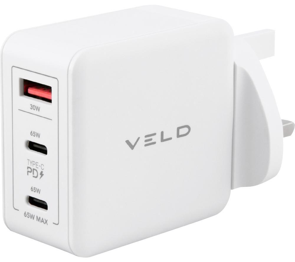 VELD Super-Fast VHG65JW 3-port USB Wall Charger