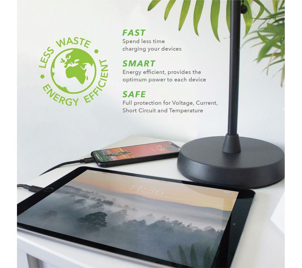 VELD VHG65JW Super-Fast 3-port 65 W USB Wall Charger - White image number 7 of 10