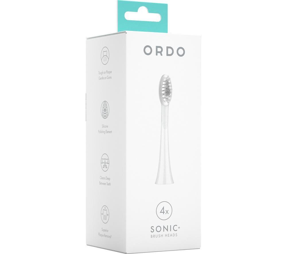 ORDO Sonic+ Replacement Toothbrush Head - Pack of 4, White image number 2 of 3