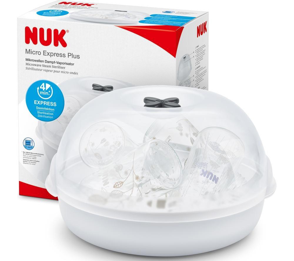 NUK Micro Express Plus 10256444 Microwave Bottle Steriliser - White