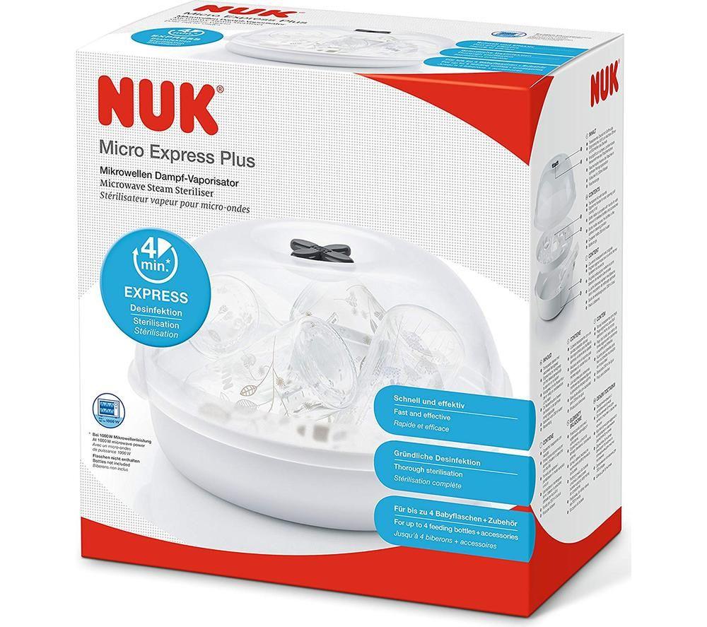 NUK Micro Express Plus 10256444 Microwave Bottle Steriliser - White image number 4 of 5