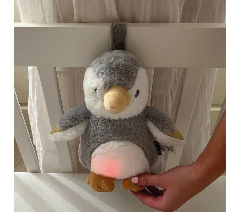 NUBY Penguin Light & Sound Baby Sleep Aid - Grey & White image number 2 of 5