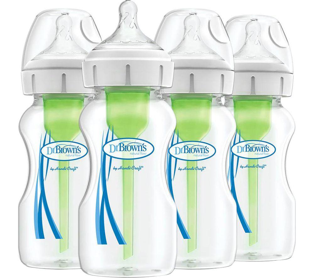DR BROWN'S Natural Flow Options Anti-Colic DBWB94600 Baby Bottle Set - Green